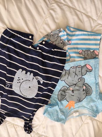 Ensemble short + barboteuse 6 mois 