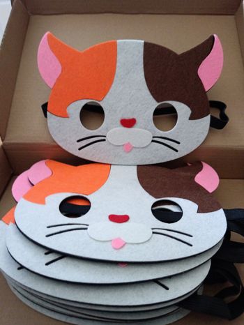 Masques feutrine chat lot de 10