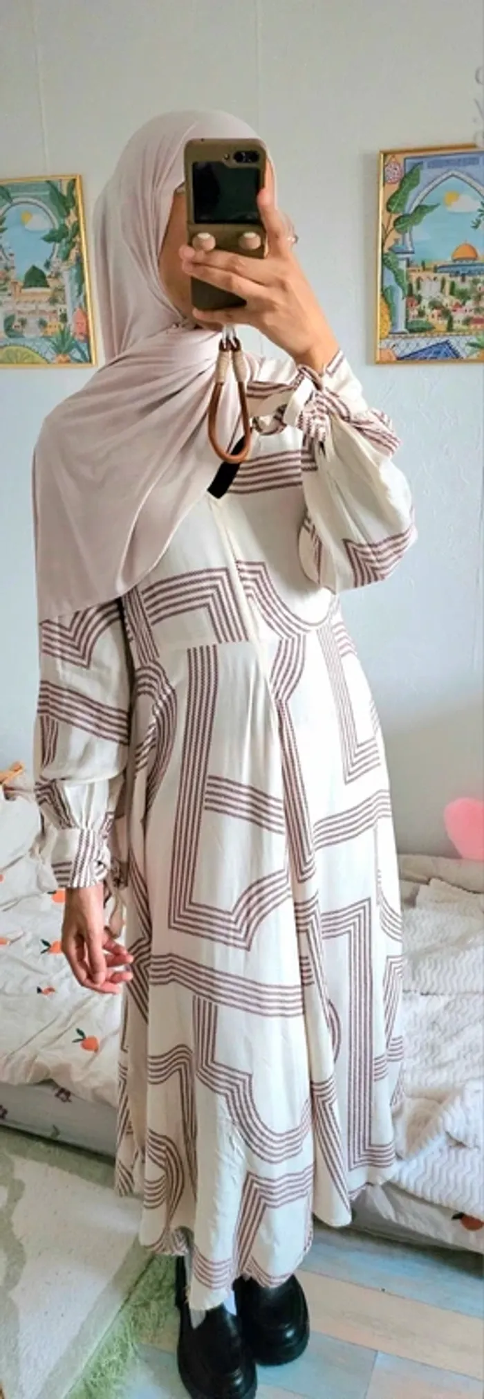 Robe fluide imprimée H&M - Taille 40 - photo numéro 5
