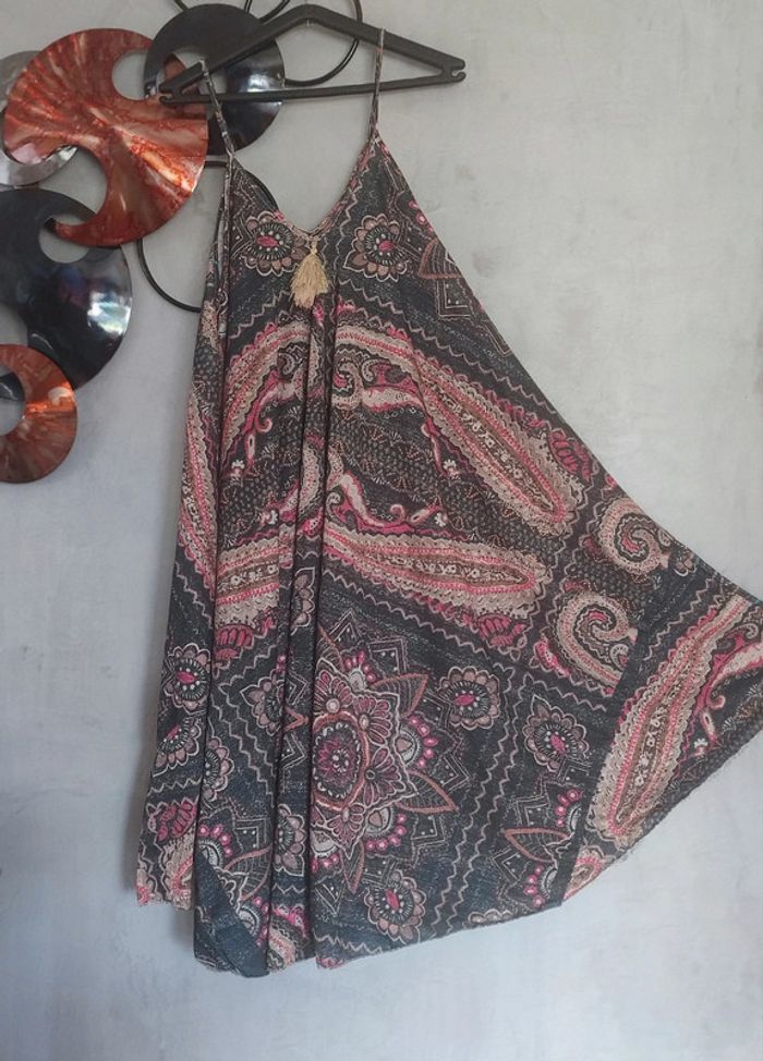 Robe bohème longue motif cachemire - photo numéro 2