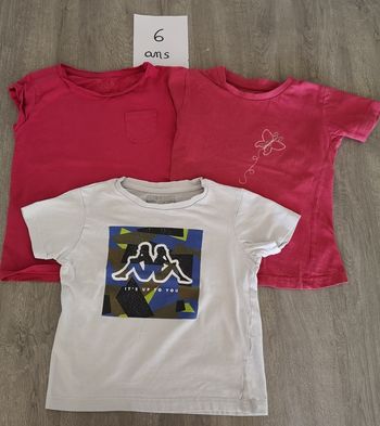 Lot de 3 tee shirts fille 6 ans