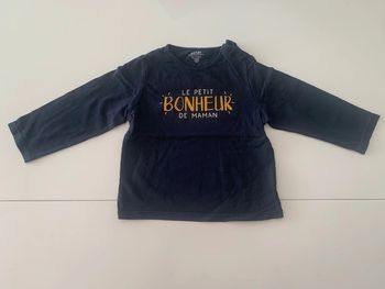 Tee shirt bleu marine taille 18 mois