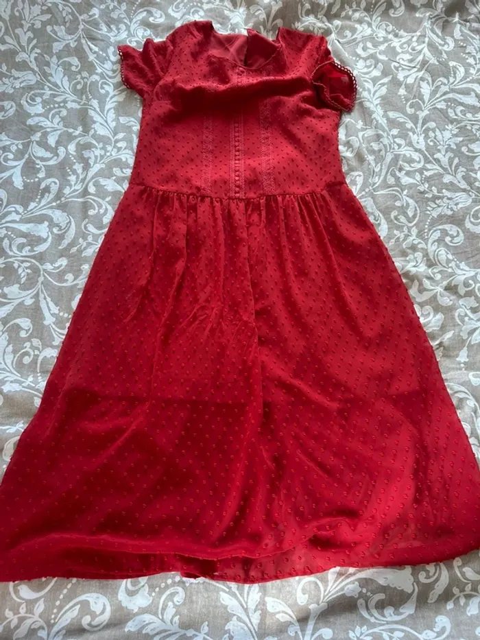Robe longue rouge one step taille 36