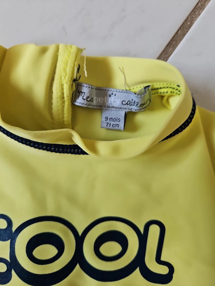 Lycra bébé jaune fluo mes petits cailloux 9 mois BBF3 - photo numéro 5