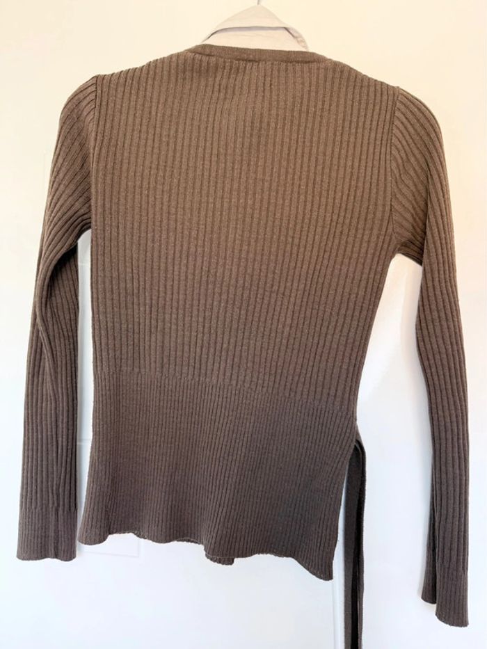 Pull chemise 2 en 1 Morgan marron en S - photo numéro 4