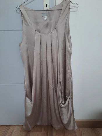 Robe fluide gris clair satiné - Taille 42 _ H&M