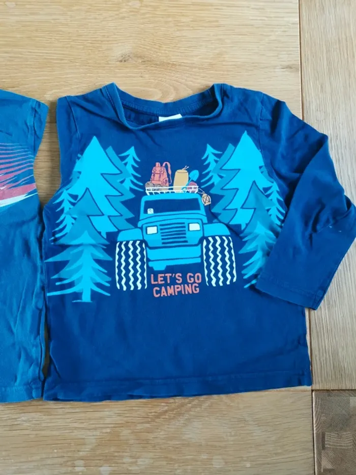 Lot de 3 t-shirt manches longues 110 cm - photo numéro 4