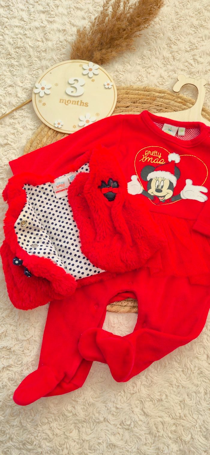 Ensemble pyjama et veste fourrure minnie Disney - photo numéro 2