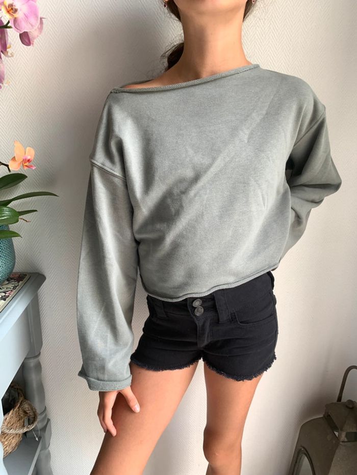 Très beau Short en jeans noir stretch | Neuf avec étiquette - photo numéro 3