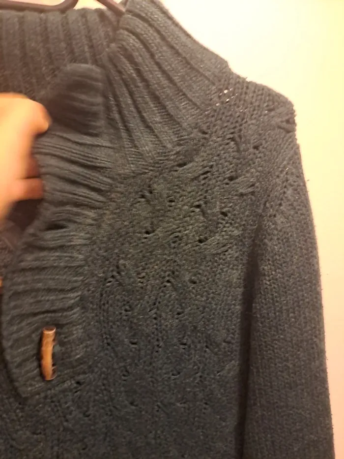 Pull laine vert - photo numéro 2