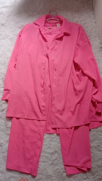 Ensemble chemise pantalon  rose