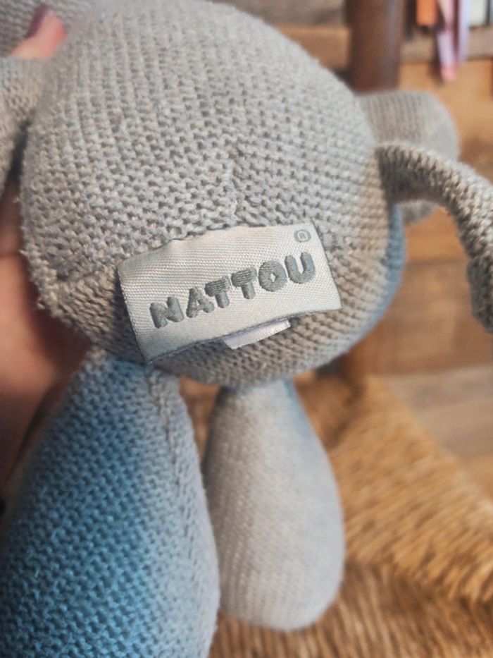 Peluche éléphant tembo tricot Nattou be - photo numéro 4