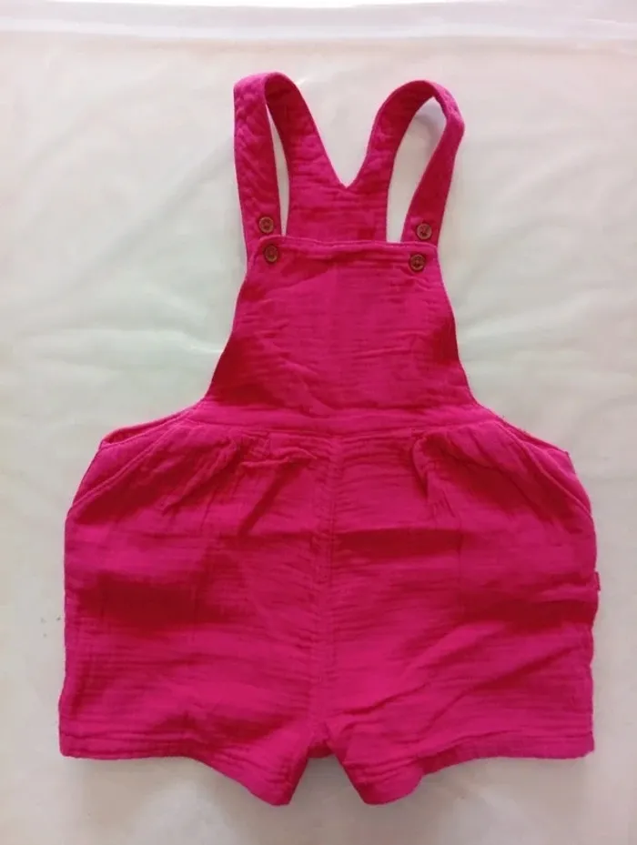Salopette short bébé fille