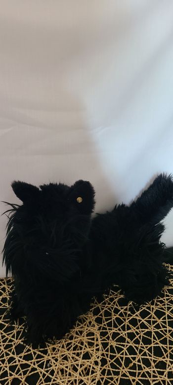 Steiff Chien Schnauzer , scotty terrier Noir Blacky  Original