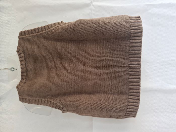 Pull sans manches garçon 18 mois Sans marque Marron - photo numéro 5
