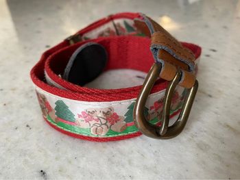 Ceinture ajustable tissu et satin à motifs vintage