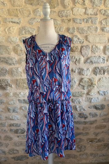 Robe Ikks Bleue Marine et Multicolore T40