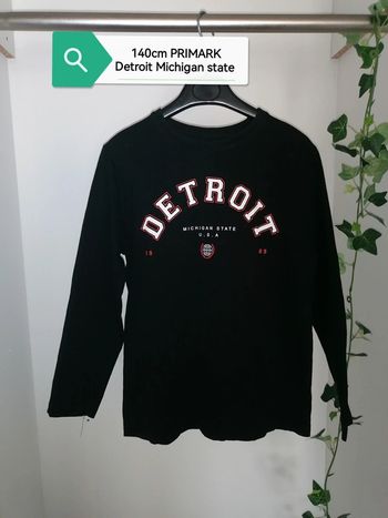 Tee-shirt noir Detroit 140cm Primark