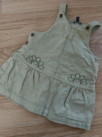 Robe verte brodée fleurs Sergent Major 9 mois 