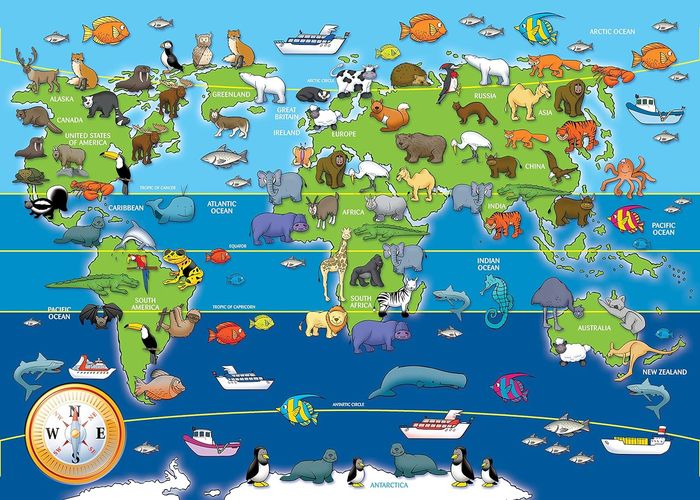 Ravensburger Puzzle  Géant Sol  Animaux du Monde 60 Pièces 070725 - photo numéro 2