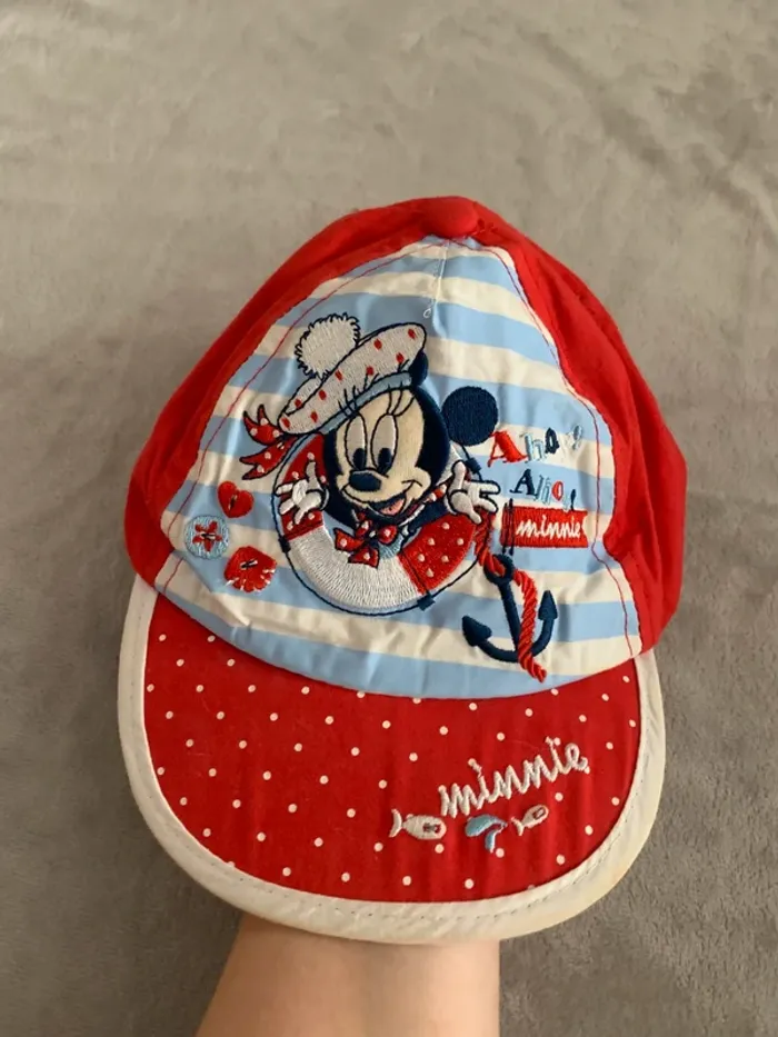Casquette enfant Disney Minnie marin rouge et bleu