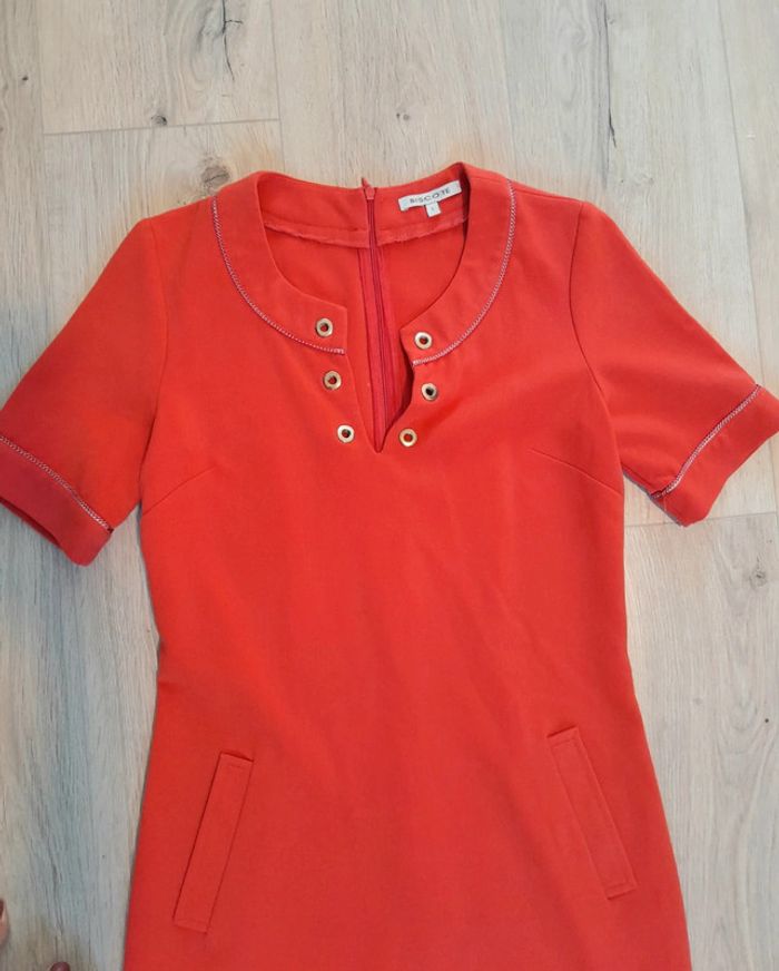 Robe rétro vintage à manches courtes - photo numéro 2