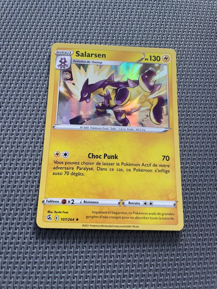 Carte Pokémon Salarsen Holo 107/264 EB08 Poing de Fusion FR