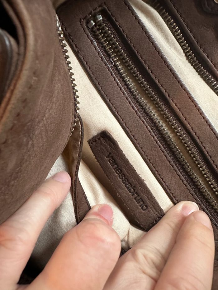 Sac marron en cuir - Vanessa Bruno - photo numéro 5