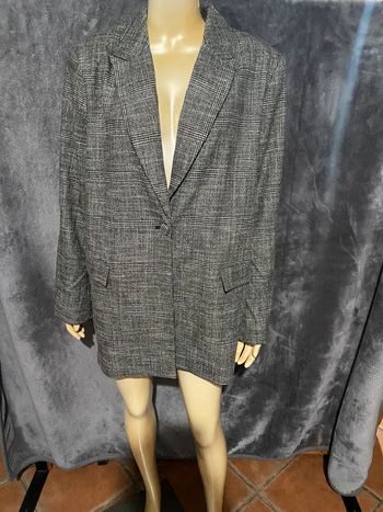 Veste blazer longue gris  camaïeu taille 44
