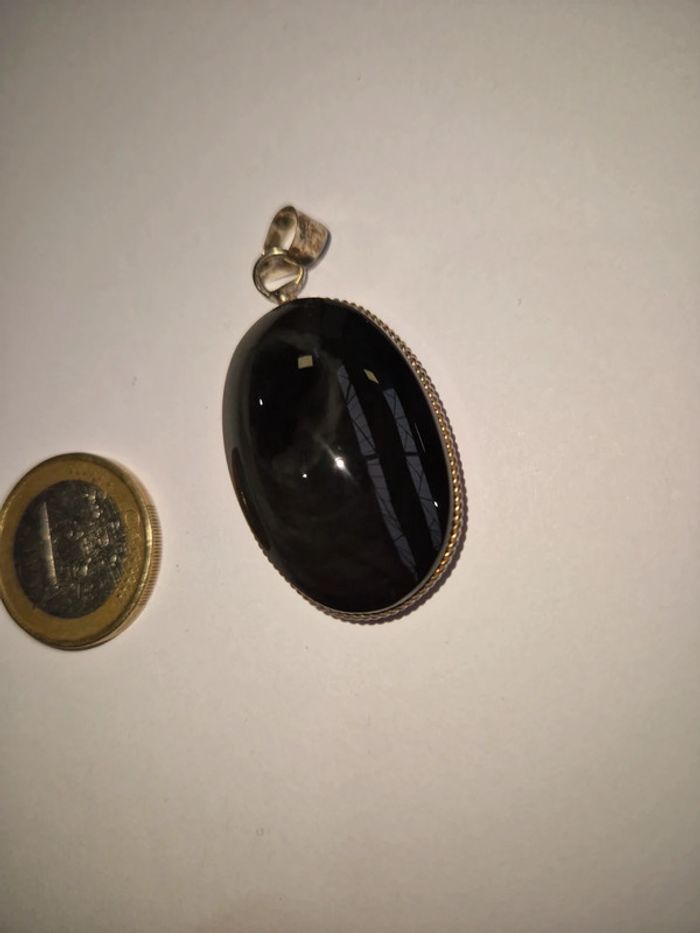 Pendentif obsidienne œil celeste Mexique - photo numéro 6