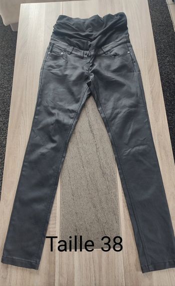 Pantalon maternité ciré taille 38