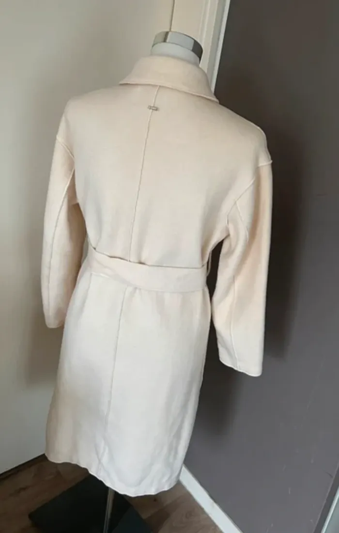 Morgan x iris Mittenaere veste, manteau trench en laine beige taille 36 - photo numéro 5