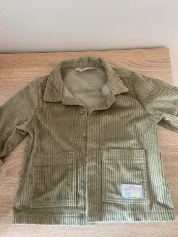 Veste velours kaki 9-12mois