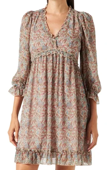 Robe courte imprimée Naf Naf – Neuve étiquette – Taille 38