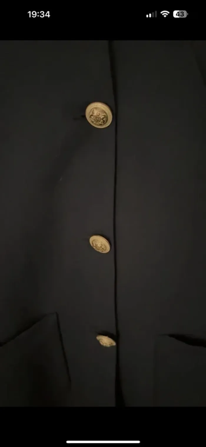 Veste longue vintage boutons dorés t 38 #claire - photo numéro 4