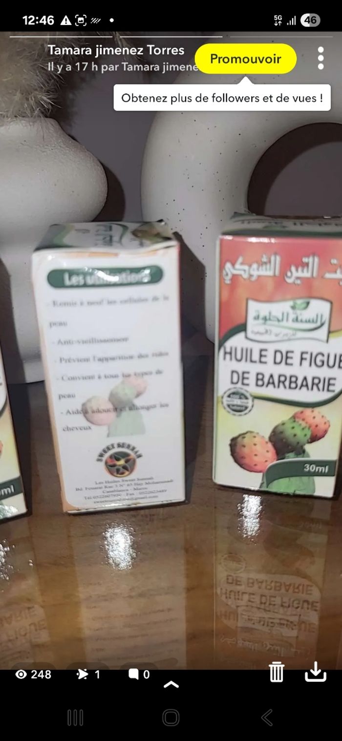 Huile de figue de barbarie Casablanca - photo numéro 3