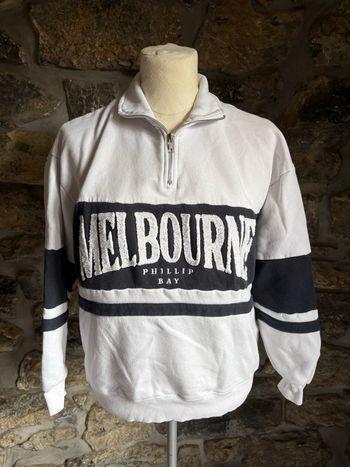 Pull avec demi tirette 