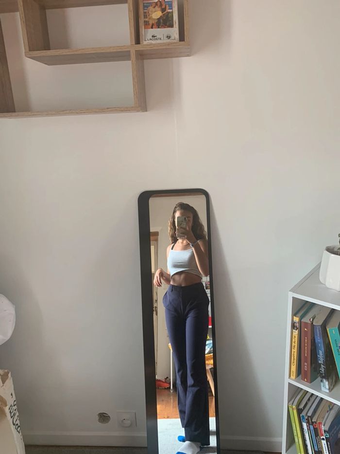 Pantalon tailleur violet - photo numéro 2