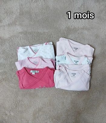 Lot body manches longues 1 mois