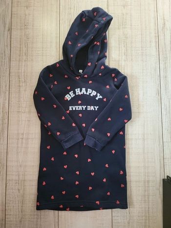 Robe pull à capuche fille 4 ans vertbaudet très bon état