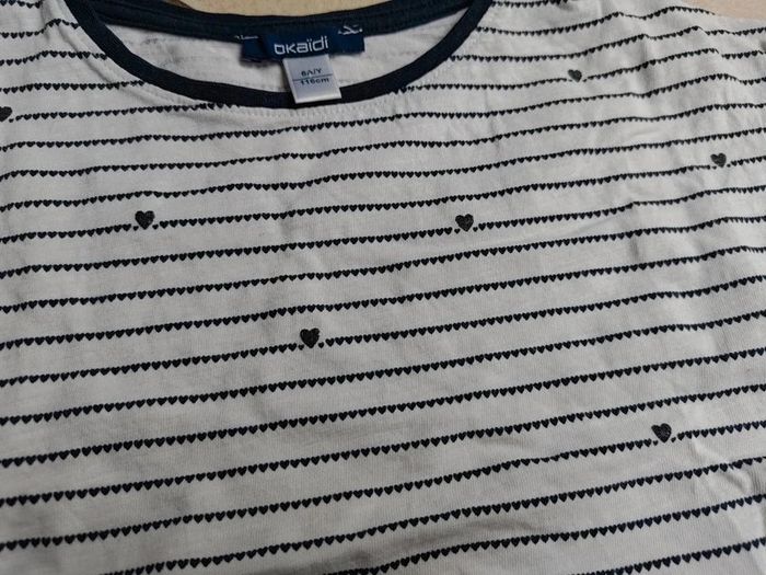 T shirt coeur marinière - photo numéro 2