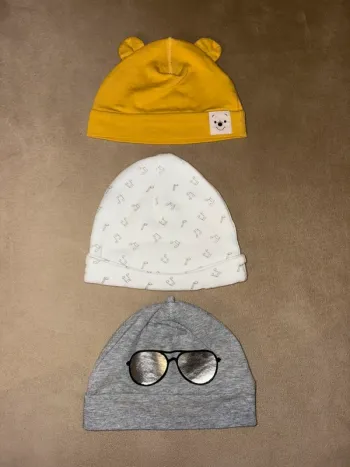 Lot de 3 bonnets