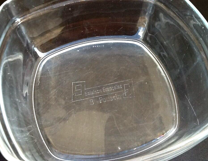 Années 1970 Plat Arcoroc Verre transparent SF (Salaison Française) B Poussin - photo numéro 4