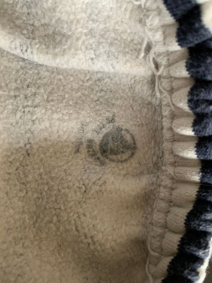 Ensemble molletonné Marinière Petit Bateau 3 mois - photo numéro 5