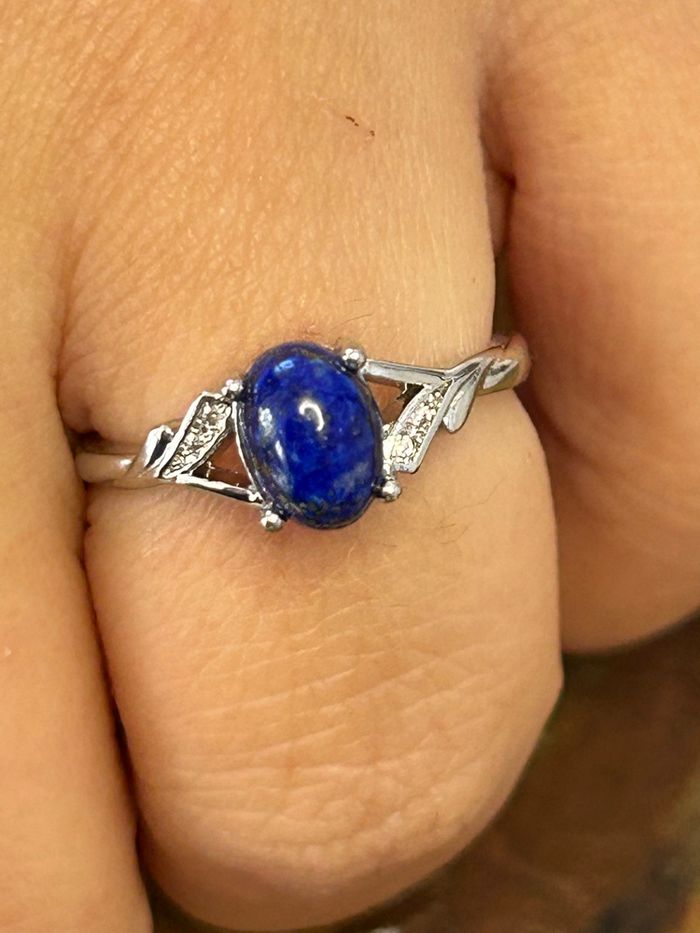 Bague réglable en laiton et lapis-lazuli – Harmonie & Inspiration