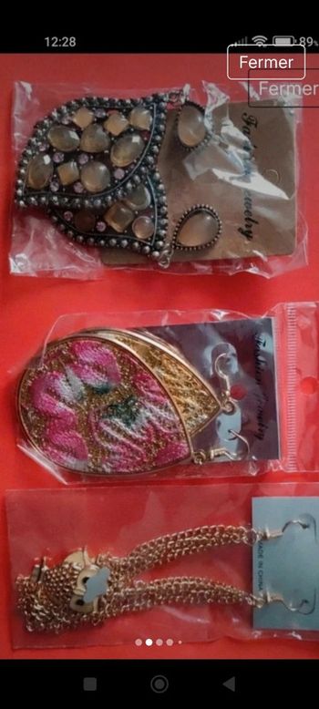 Lot de boucles d'oreilles