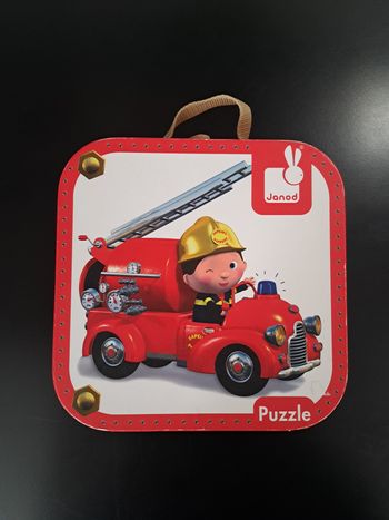 Valisette 4 puzzles Janod Camion Léon