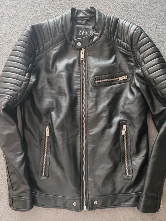 Veste biker simili cuir Zara – Homme M – Très bon état