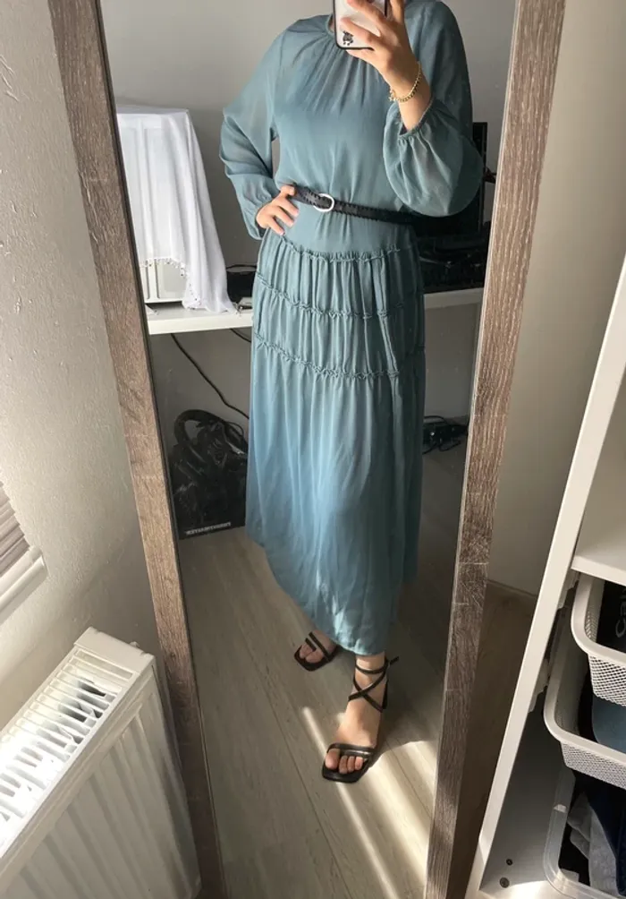 Robe longue en mousseline
