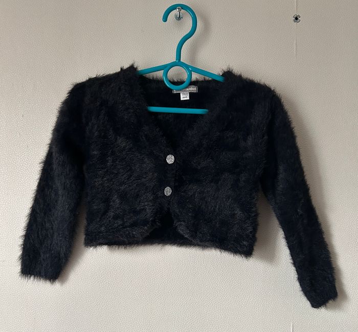 gilet court duveteux 2 boutons - photo numéro 1
